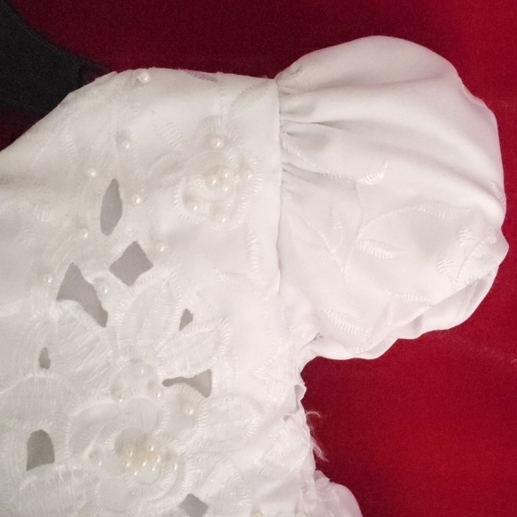 Georgina's Collection Occasion Event Dress & Cape White Girls Size 1 - Picture 6 of 16